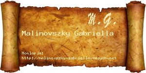 Malinovszky Gabriella névjegykártya